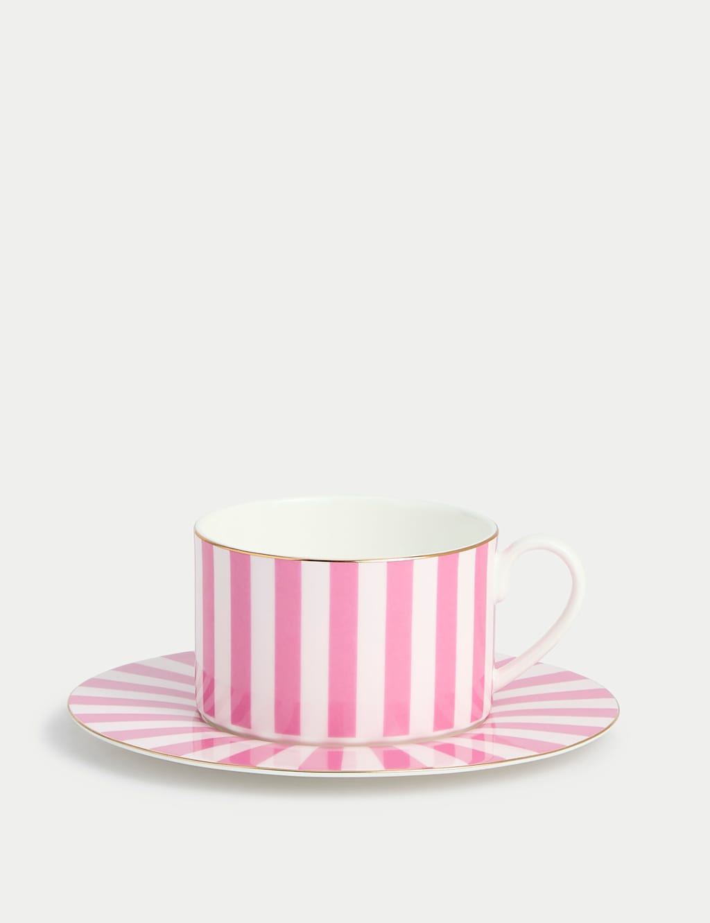 Bone China Striped Cup & Saucer
