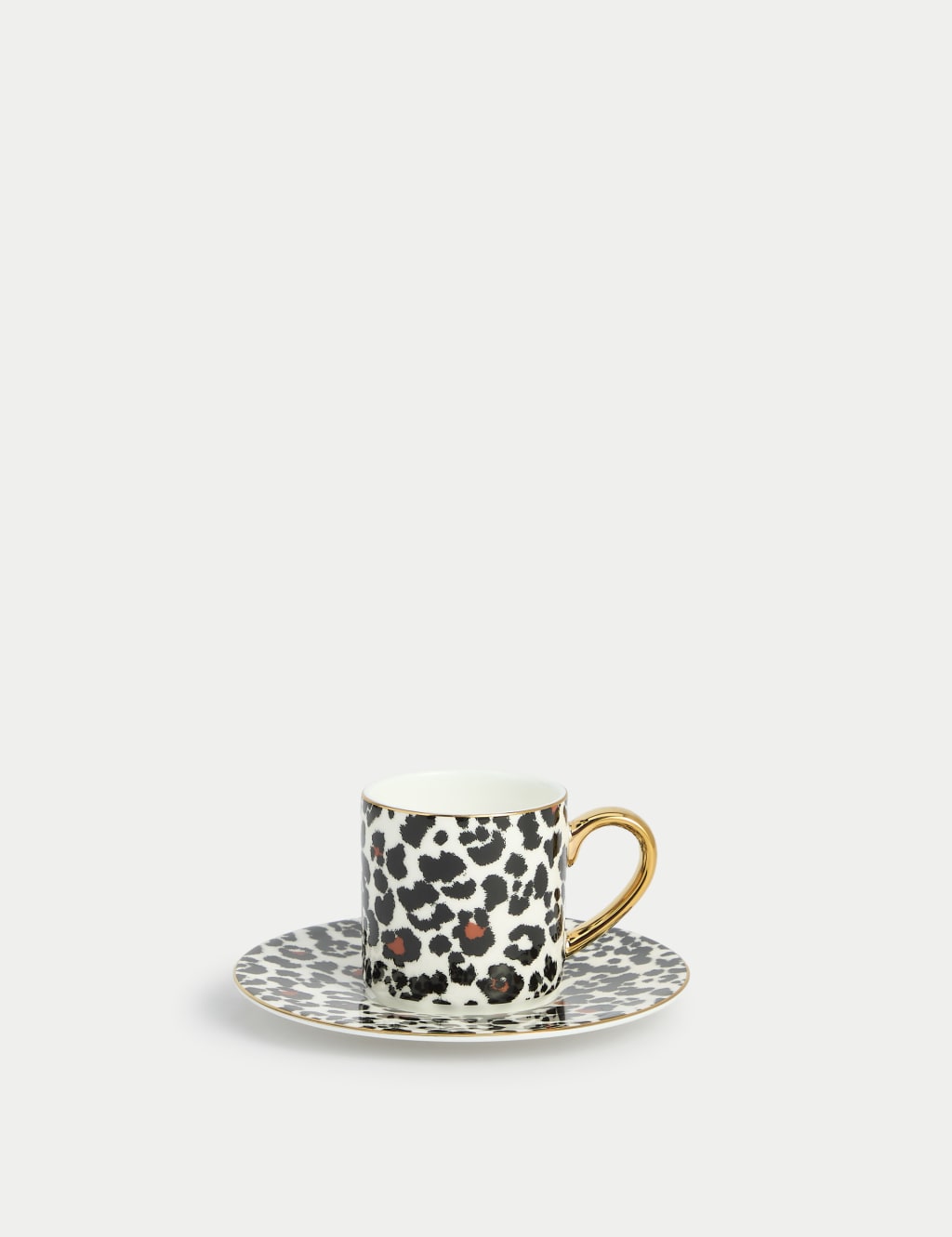 Bone China Leopard Espresso Cup & Saucer