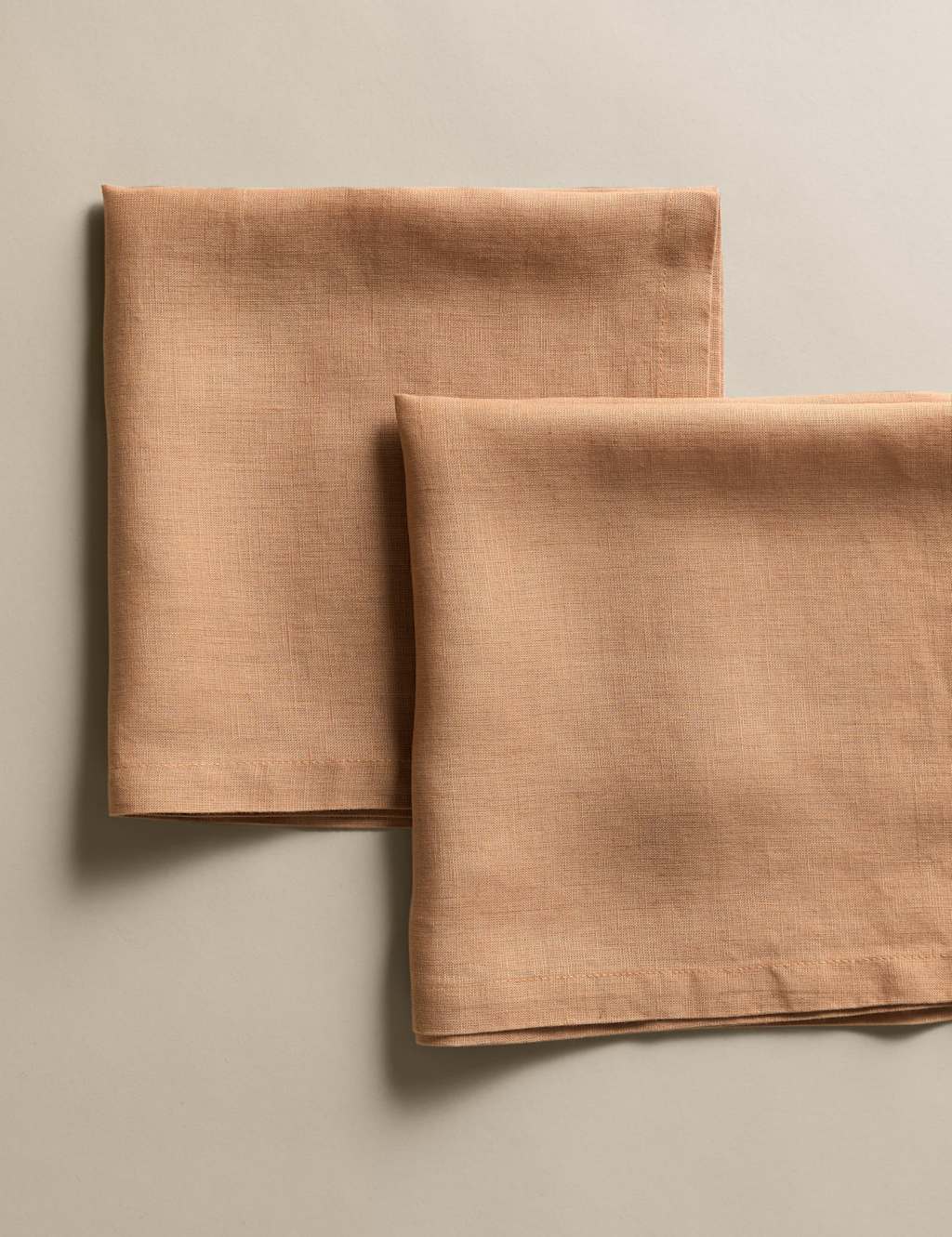 M&S Collection Set of 2 Pure Linen Napkins - Soft Brown, Soft Pink,Navy,Grey,Lime,Soft Brown,White,Natural,Khaki