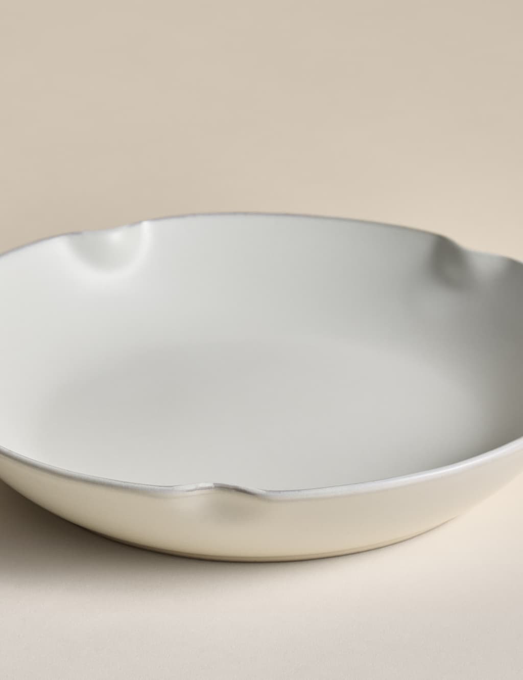 M&S Crimped Scalloped Pasta Bowl - Cream