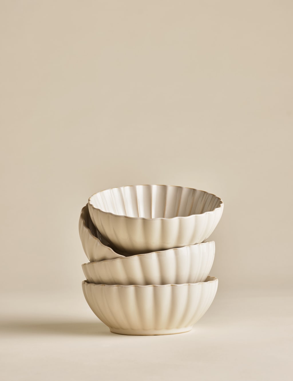 Set of 4 Scallop Cereal Bowls