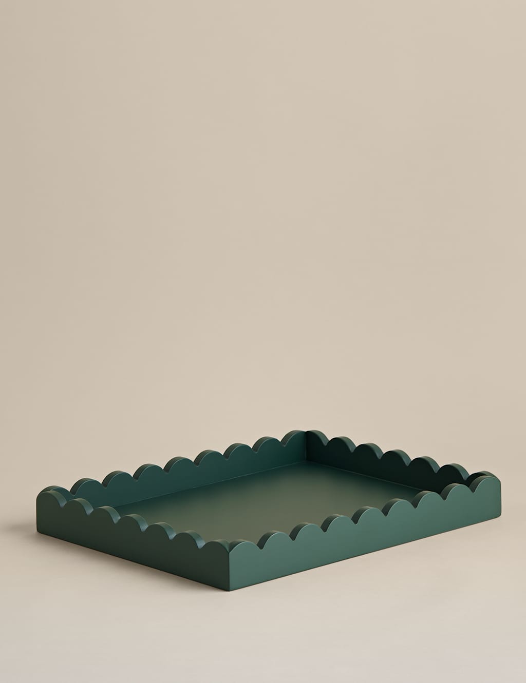 Wooden Scallop Tray