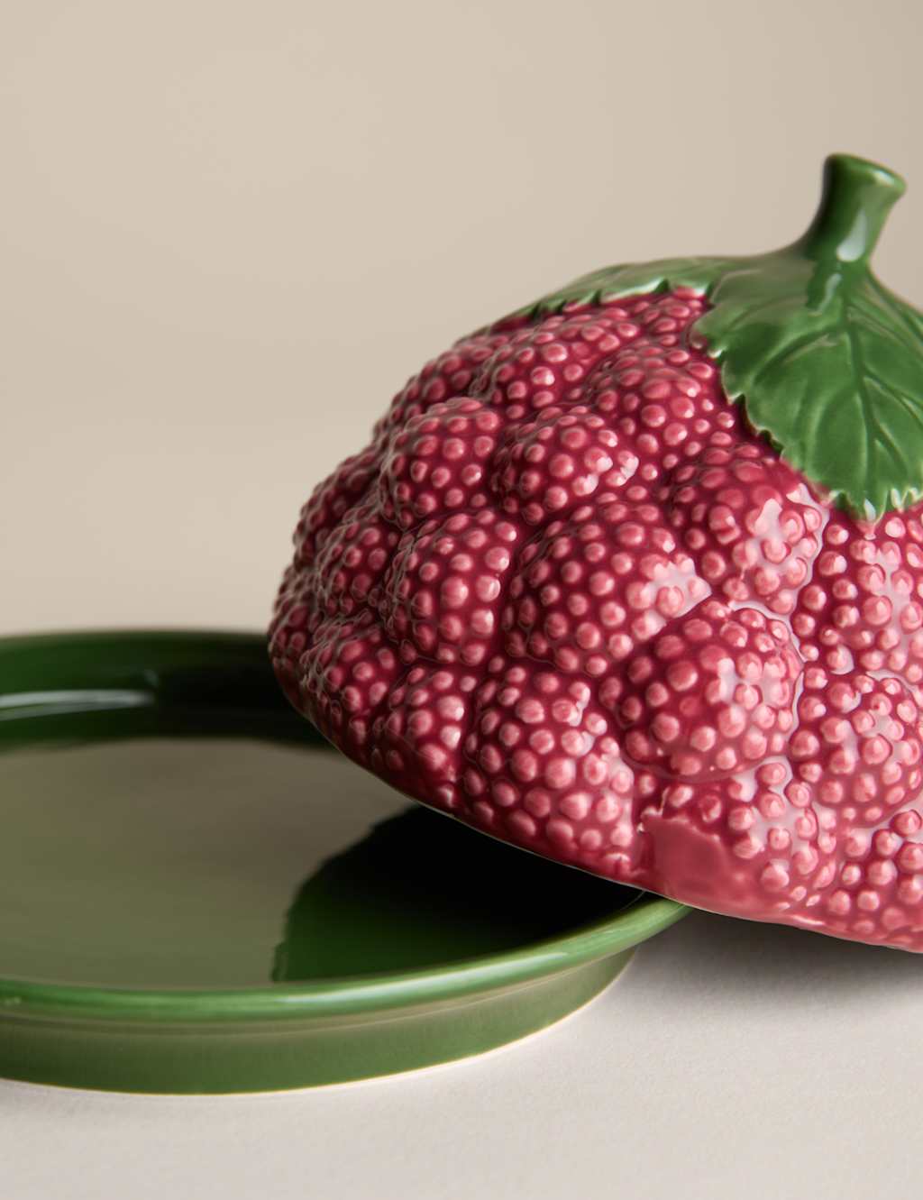 M&S Bramble Butter Dish Red