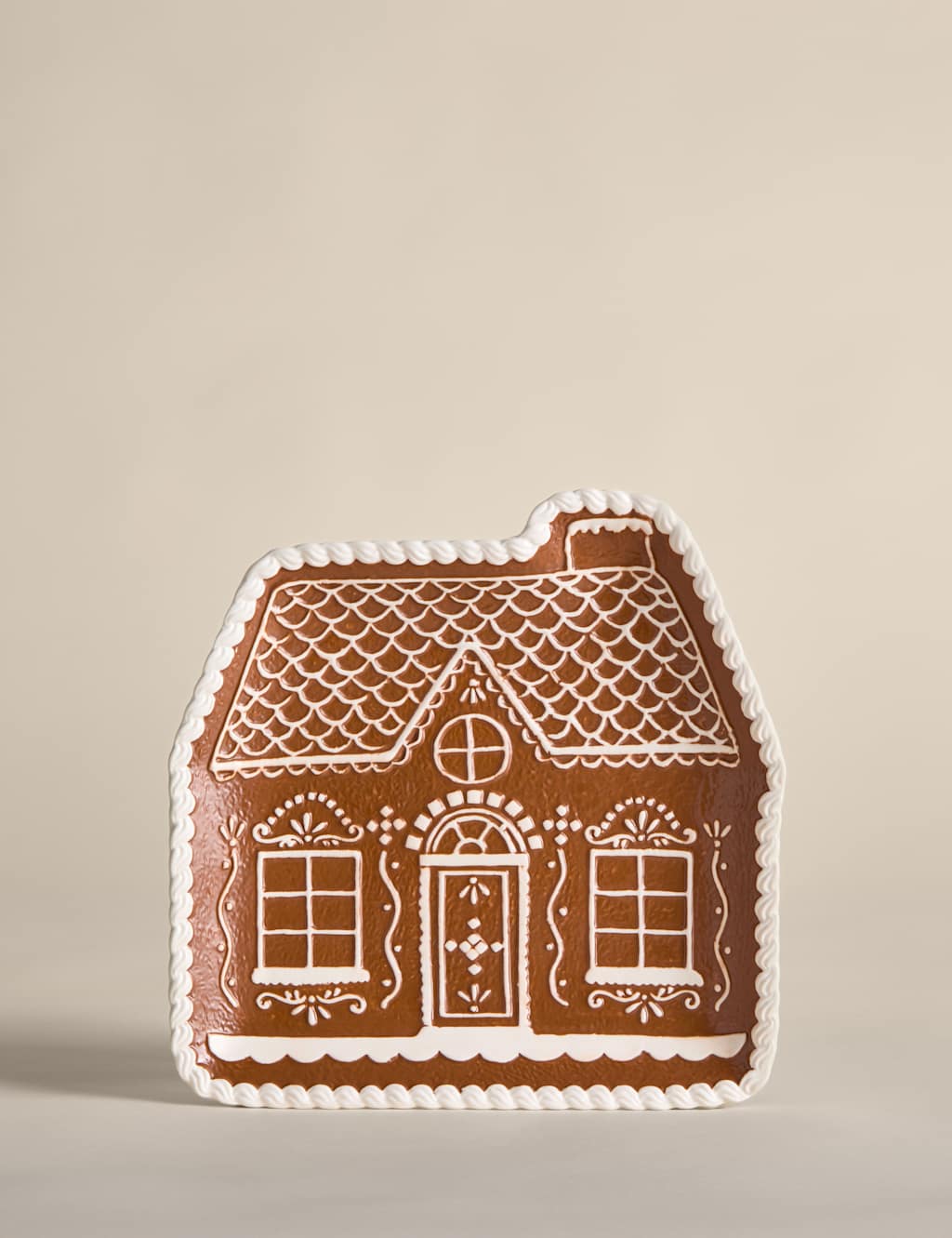 M&S Gingerbread House Platter Brown