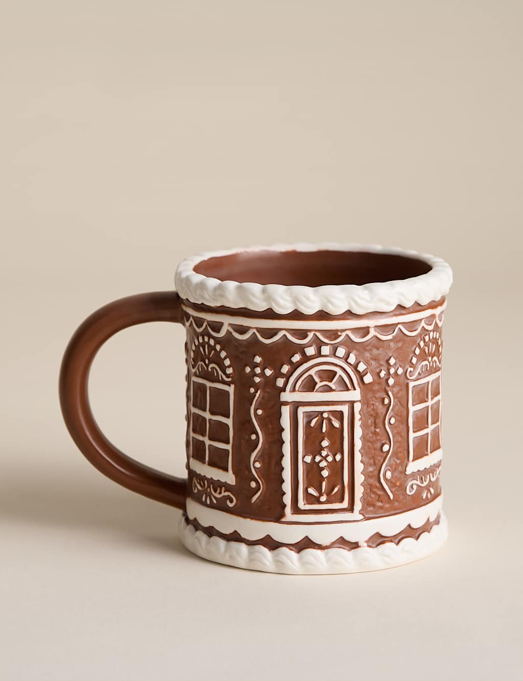 M&S Gingerbread House Mug Brown