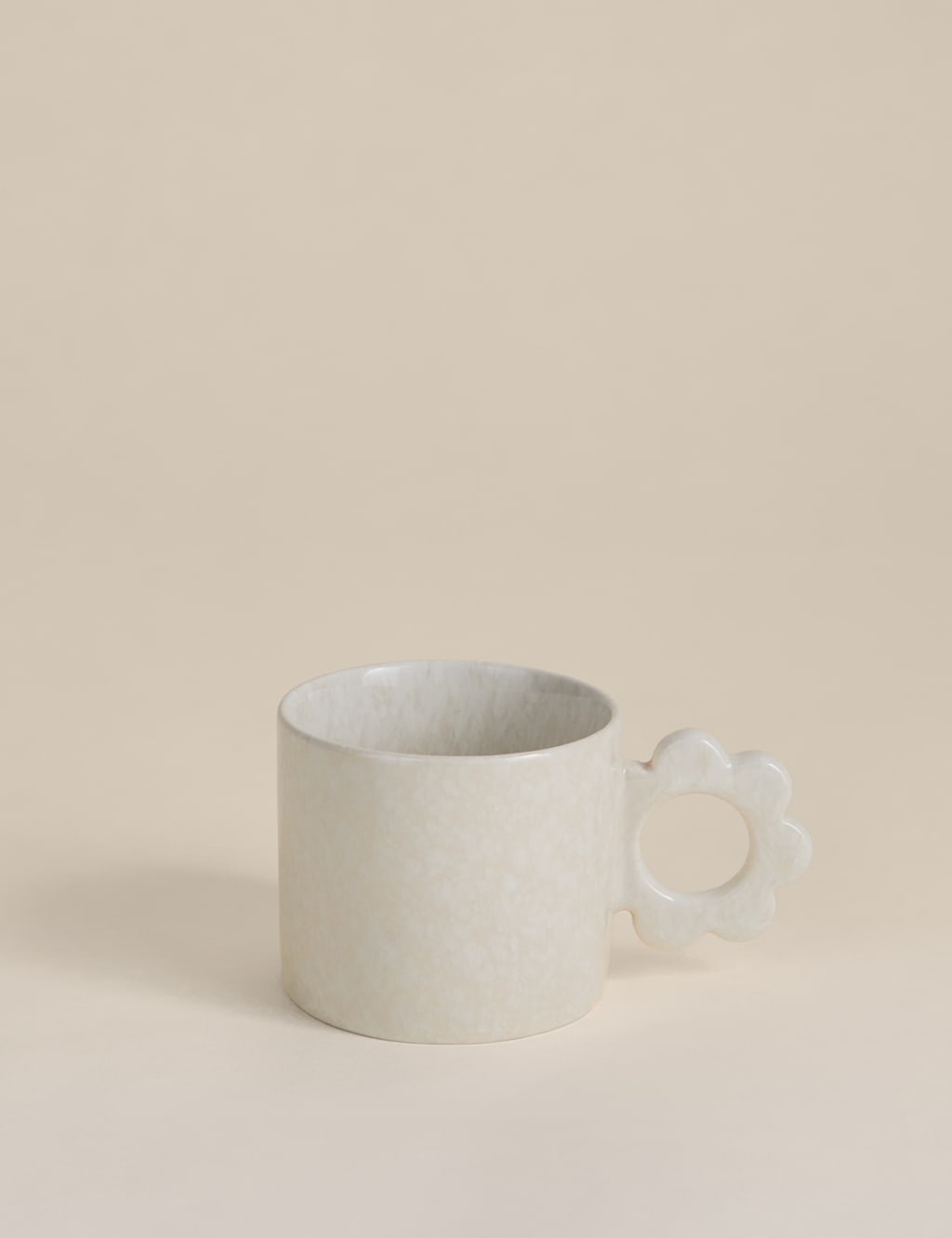 M&S Flower Handle Mug Cream