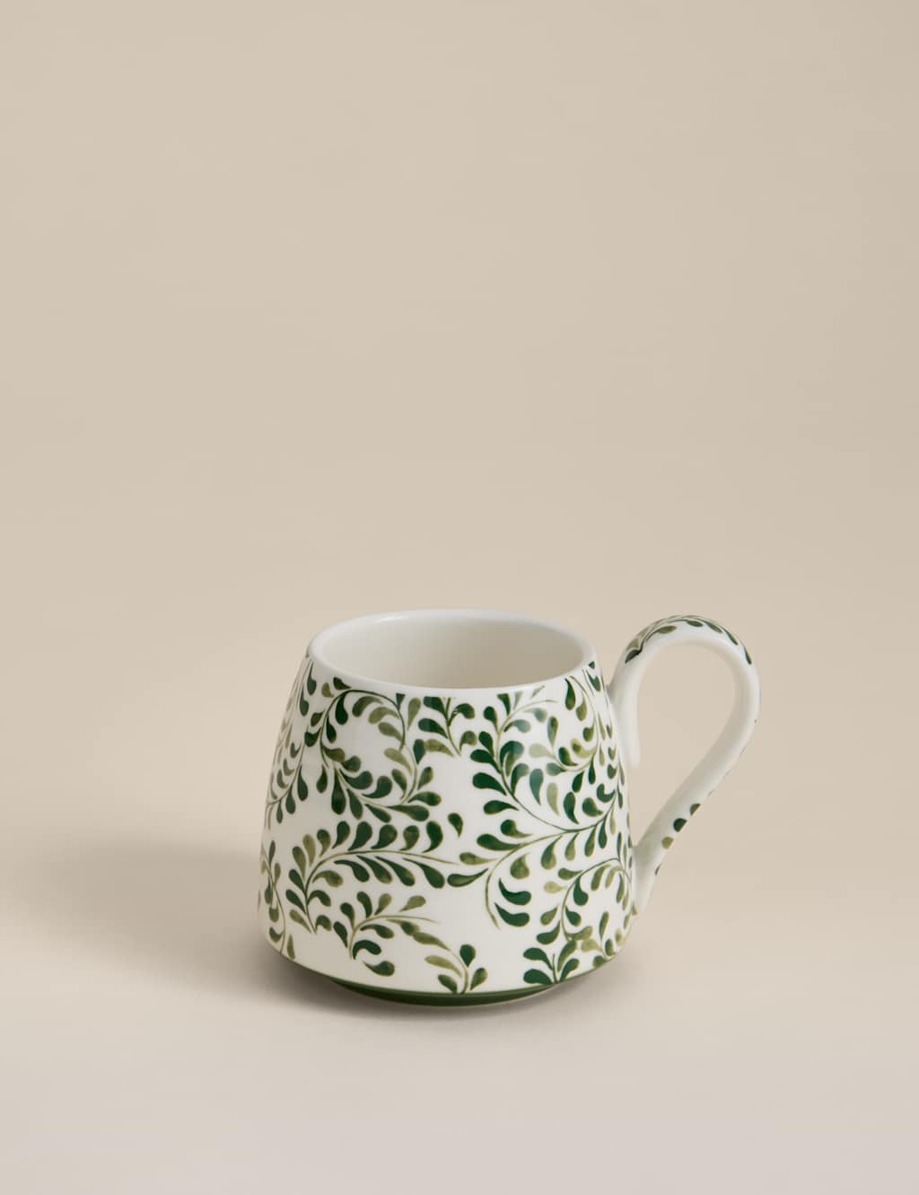 M&S Floral Tapered Mug Green
