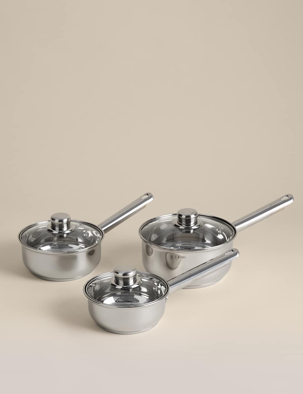 Image of M&S 3 Piece Stainless Steel Pan&hellip;