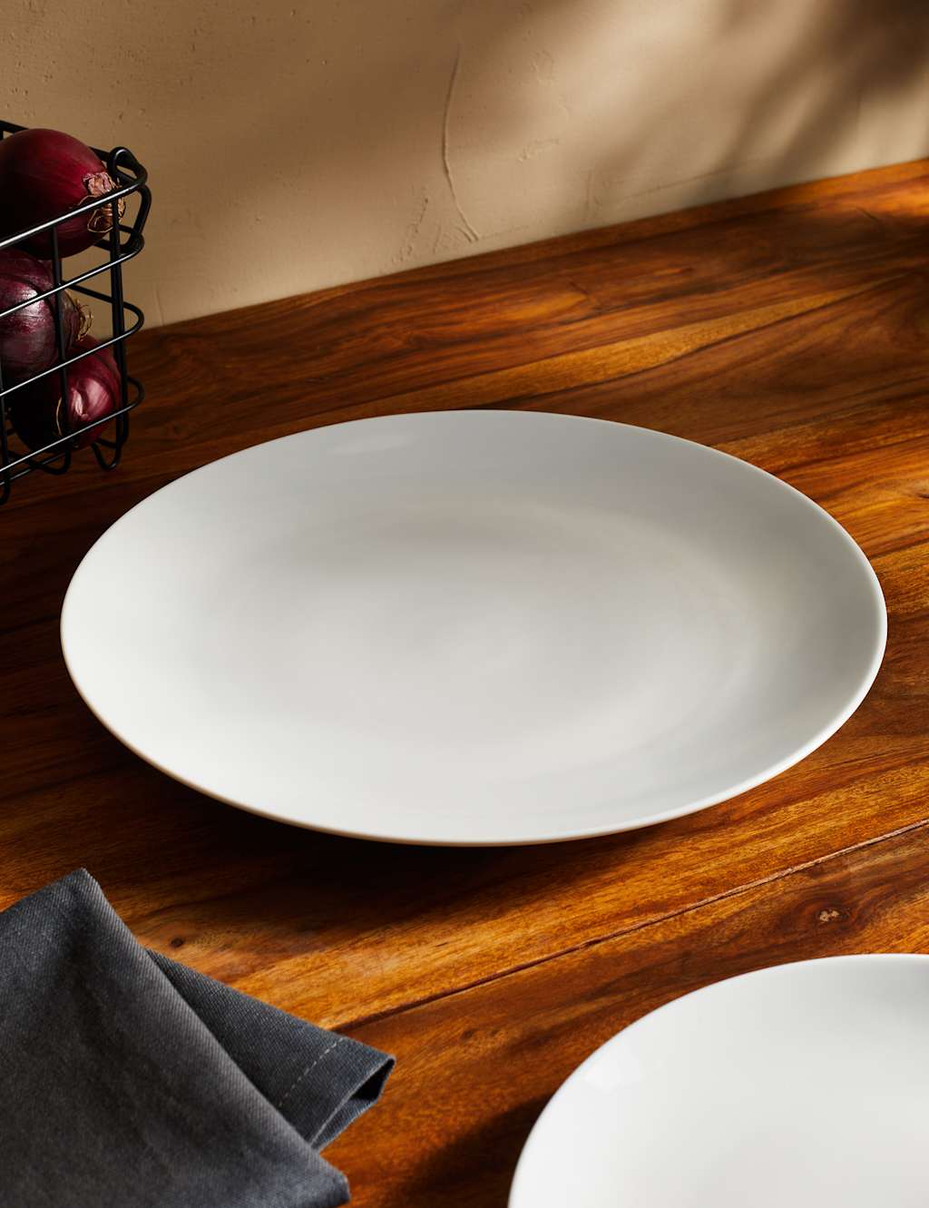 M&S Collection Maxim Coupe Dinner Plate - White, White