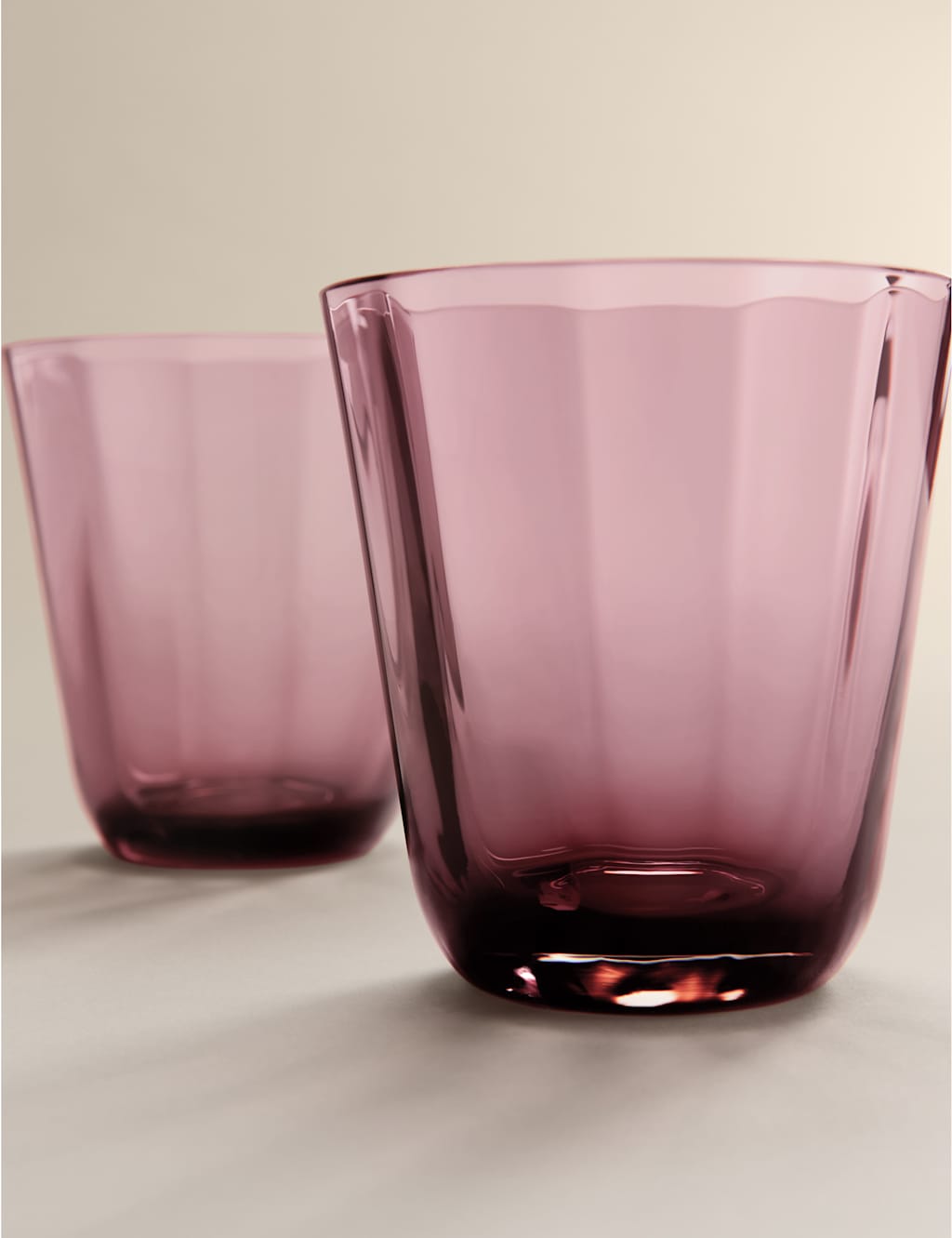 M&S Set of 2 Etoile Tumblers - Plum
