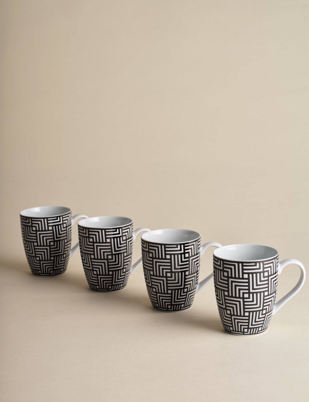 Set of 4 Geometric Mugs