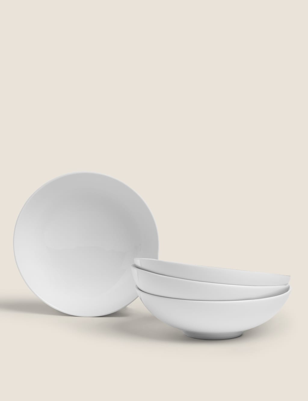 M&S Set of 4 Maxim Coupe Cereal Bowls White