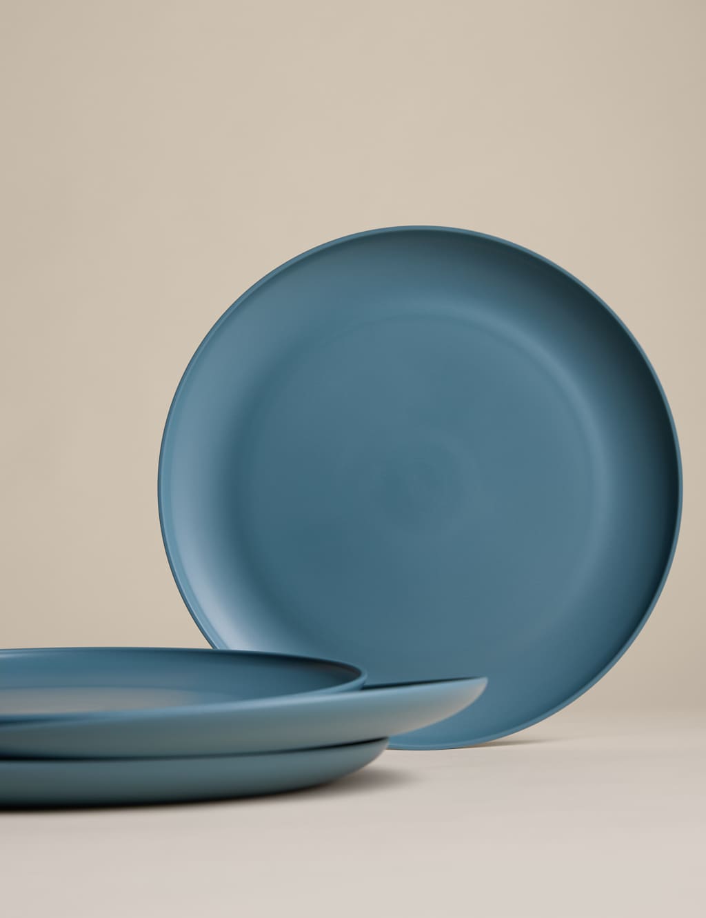 M&S Set of 4 Picnic Dinner Plates - Blue