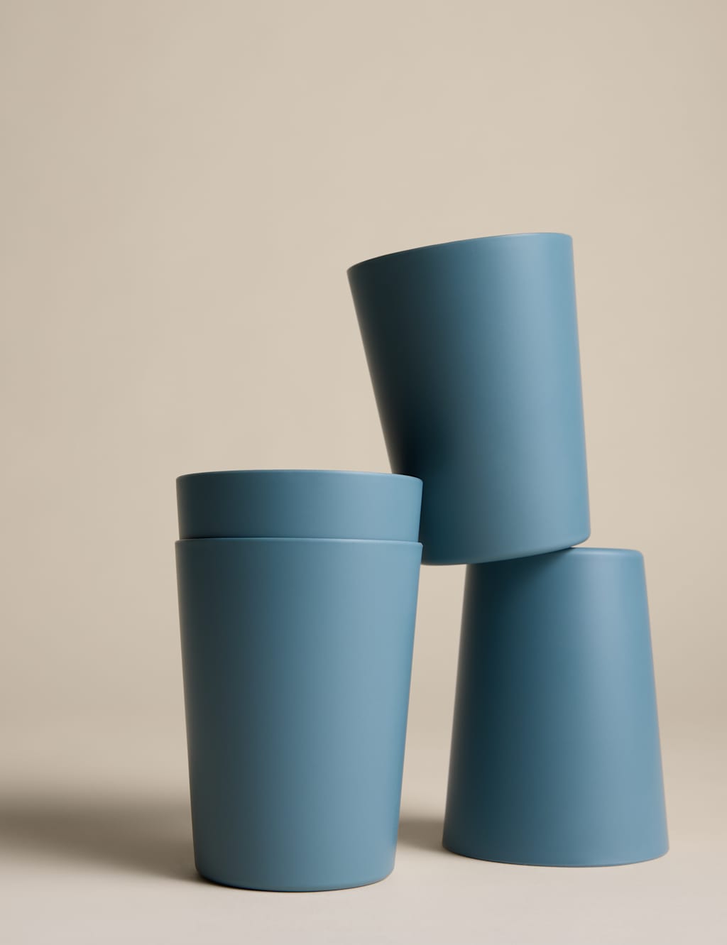 M&S Set of 4 Picnic Tumblers - Blue