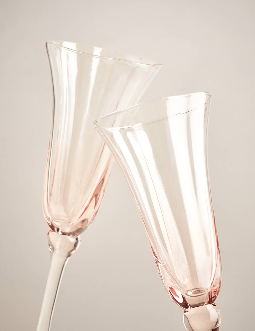 Set of 2 Fleur Ombré Champagne Flutes