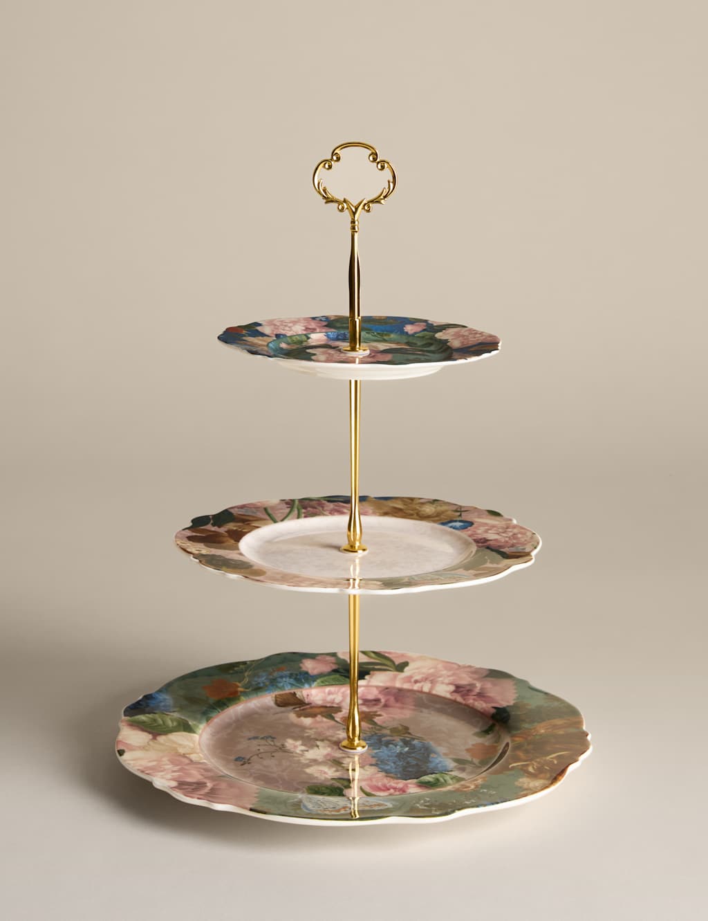 M&S X National Gallery Bloom China Cake Stand Multi