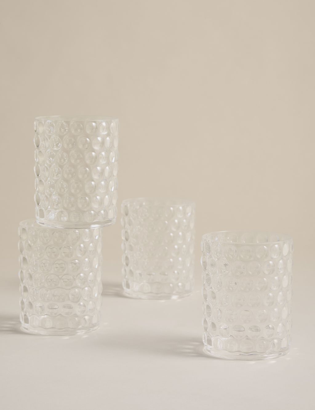 M&S Set of 4 Bobble Acrylic Picnic Tumblers
