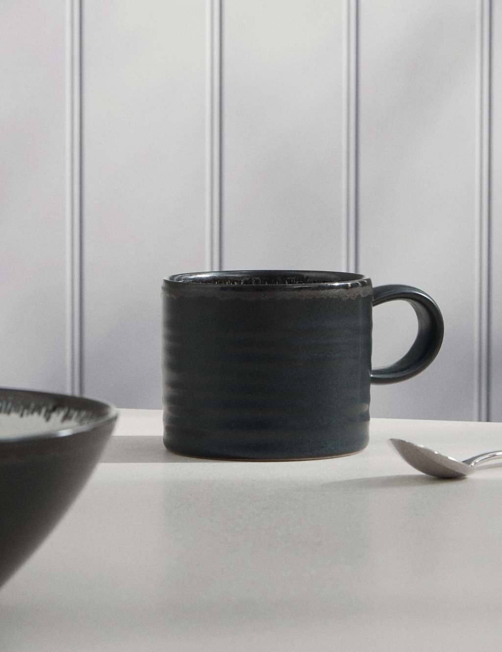 M&S X Tom Kerridge Reactive Glaze Mug Black
