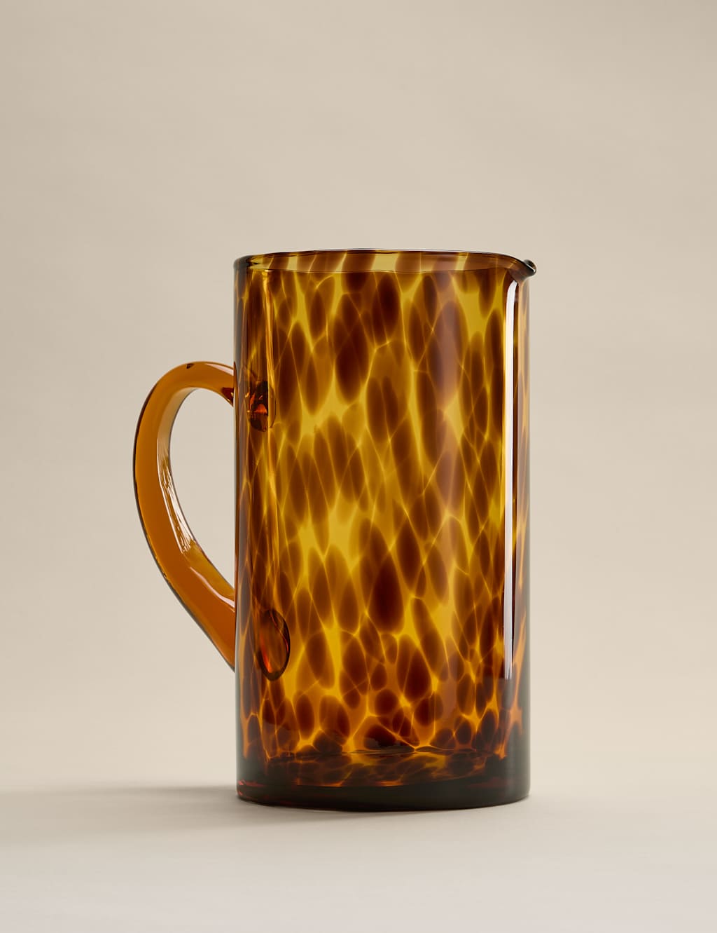 M&S Glass Speckle Jug Brown