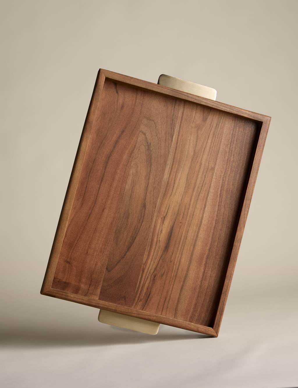 M&S Wooded Ribbed Tray Natural