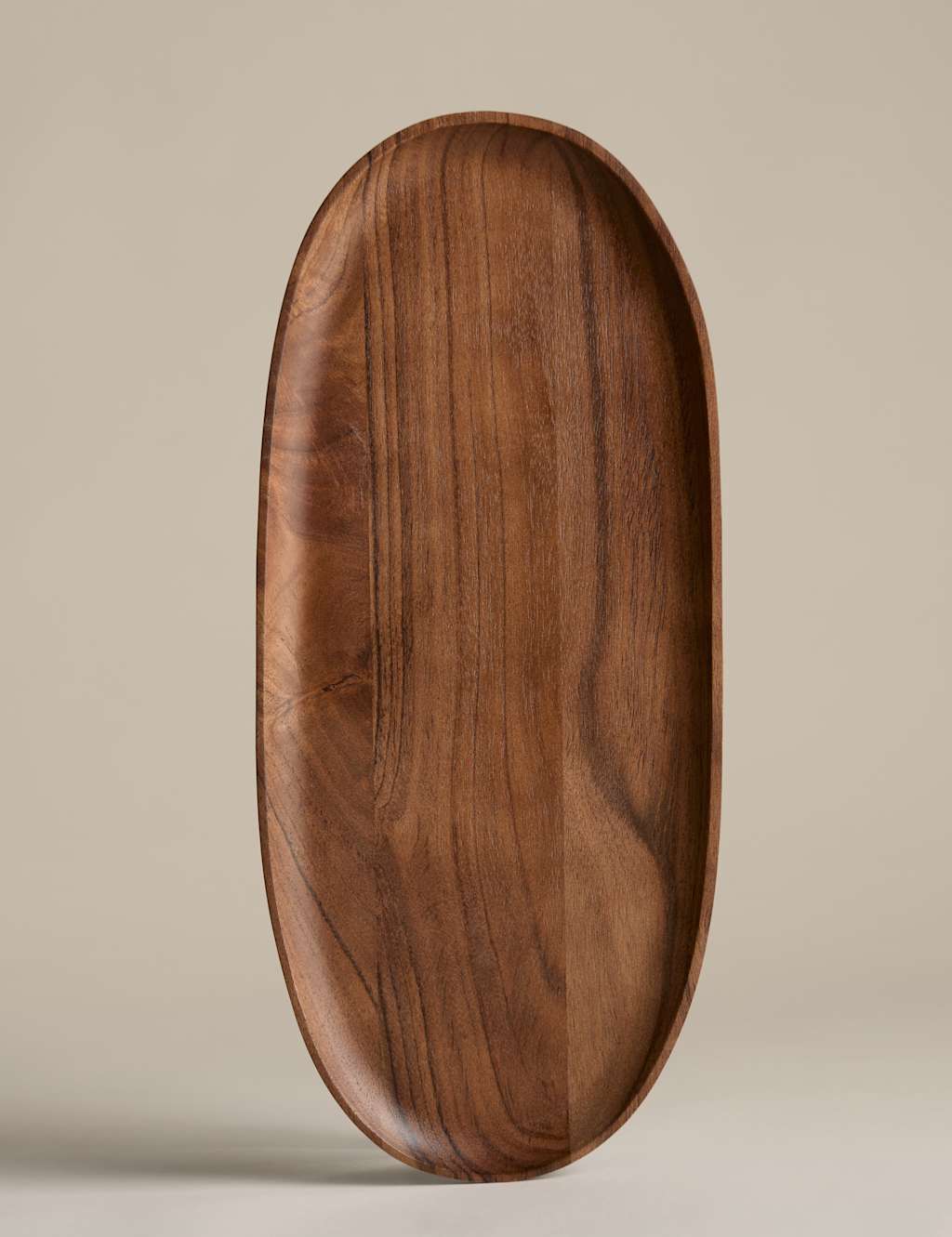 M&S Medium Wooden Oblong Platter Natural