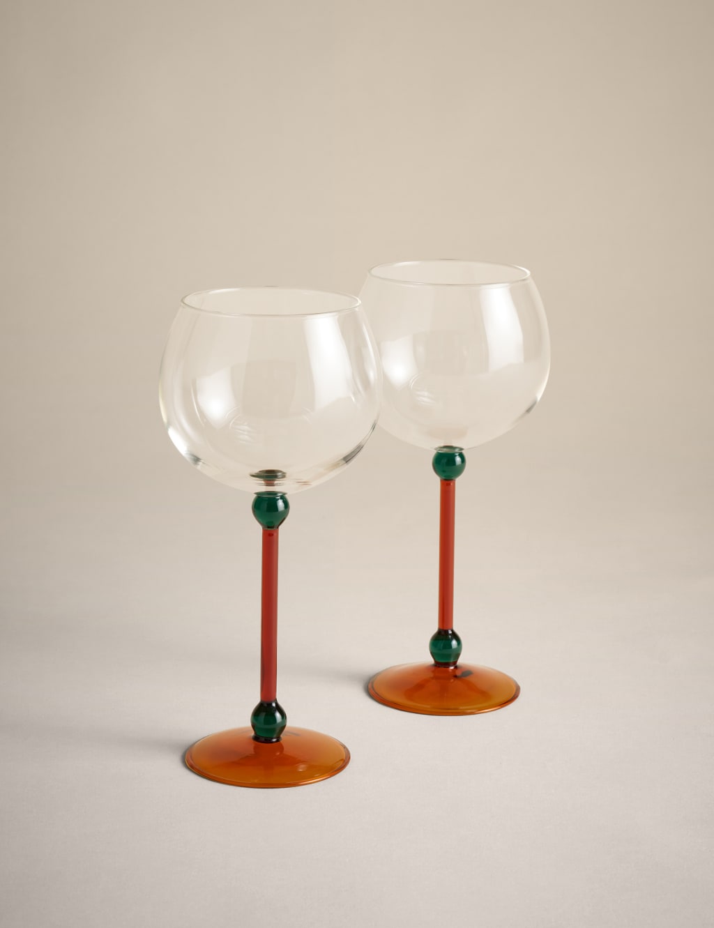 Set of 2 Bobble Contrast Gin Glasses