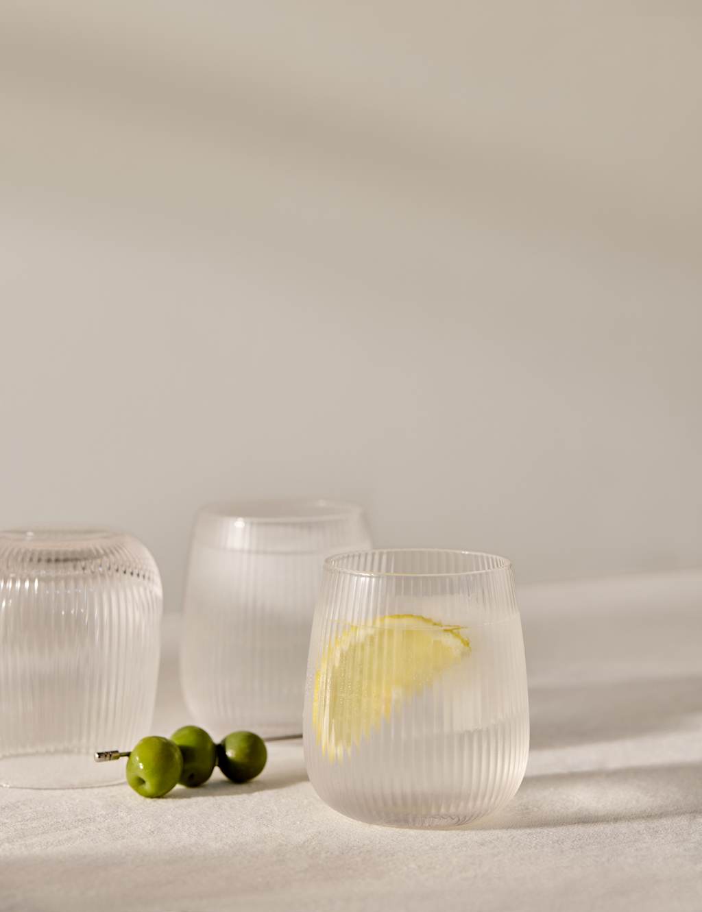 Set of 6 Maxim Optic Ribbed Tumblers