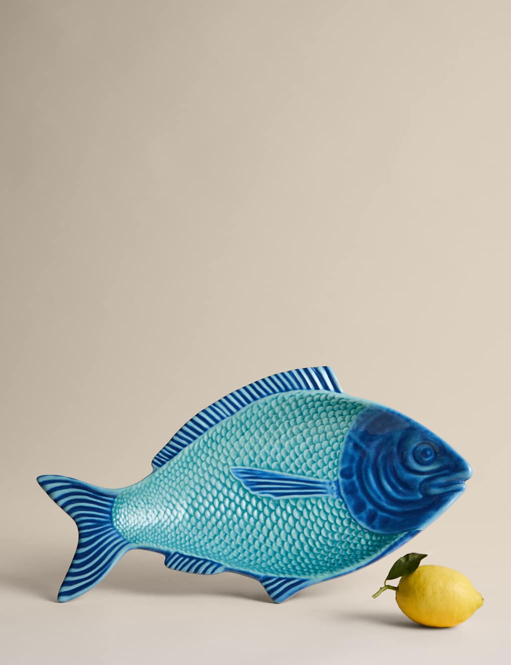 M&S Melamine Fish Picnic Platter - Blue Mix