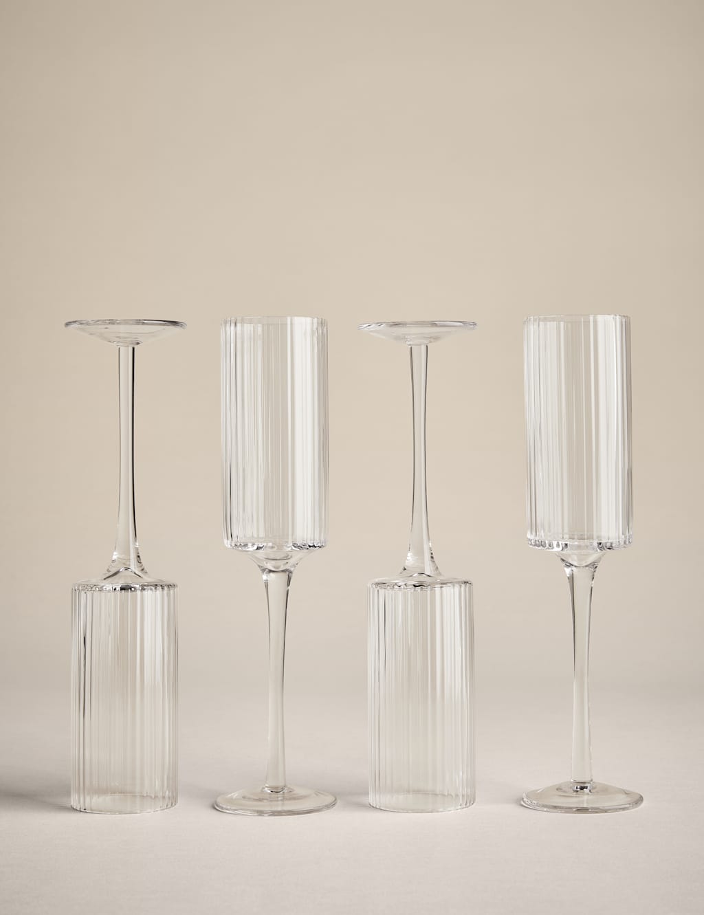 M&S Set of 4 Handmade Celine Champagne Flutes