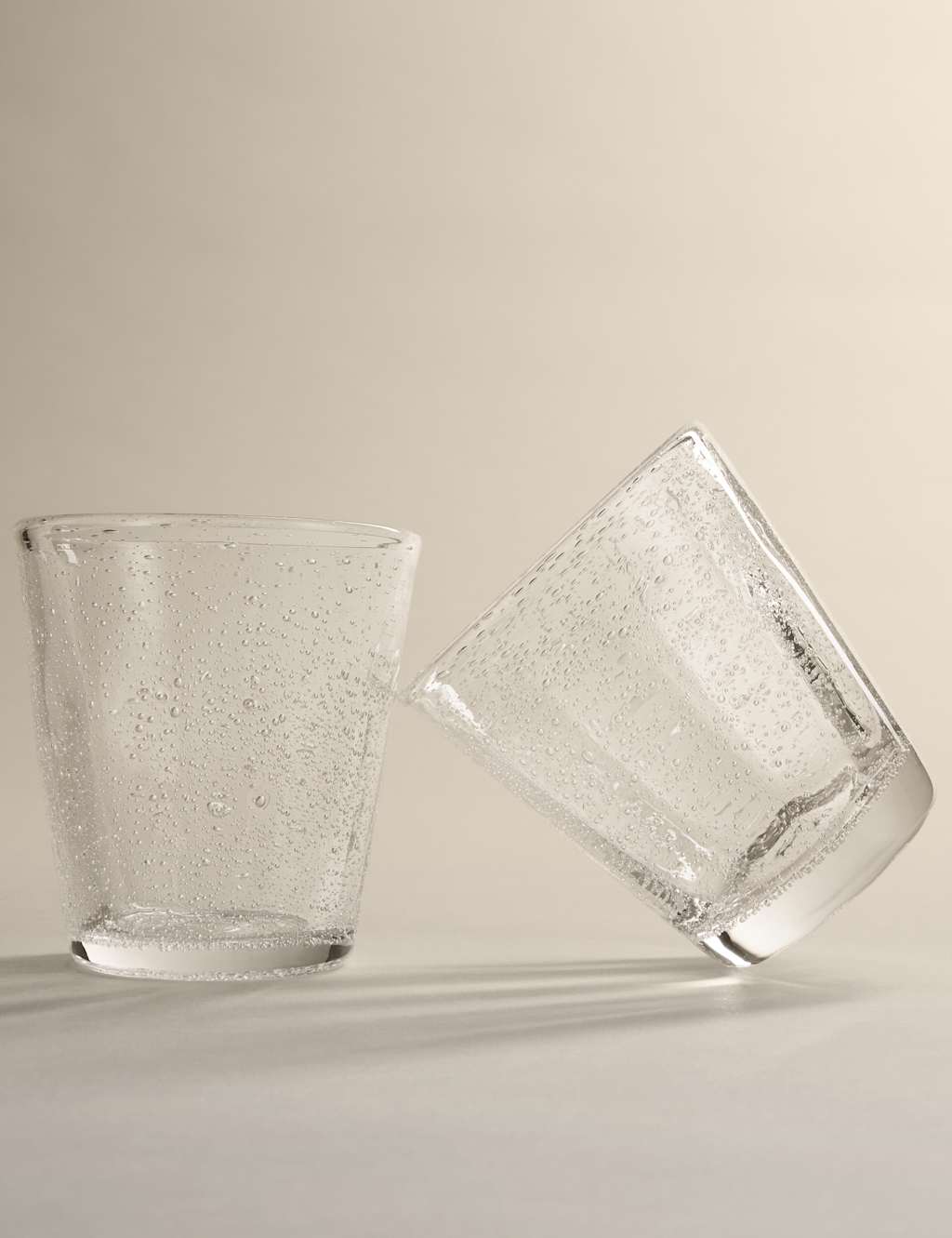 M&S Set of 2 Bubble Tumblers - Clear