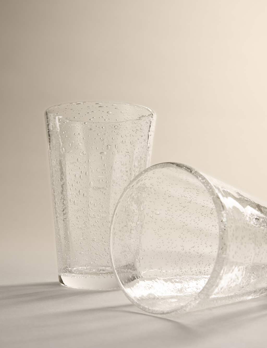 M&S Set of 2 Bubble Hi Ball Glasses - Clear