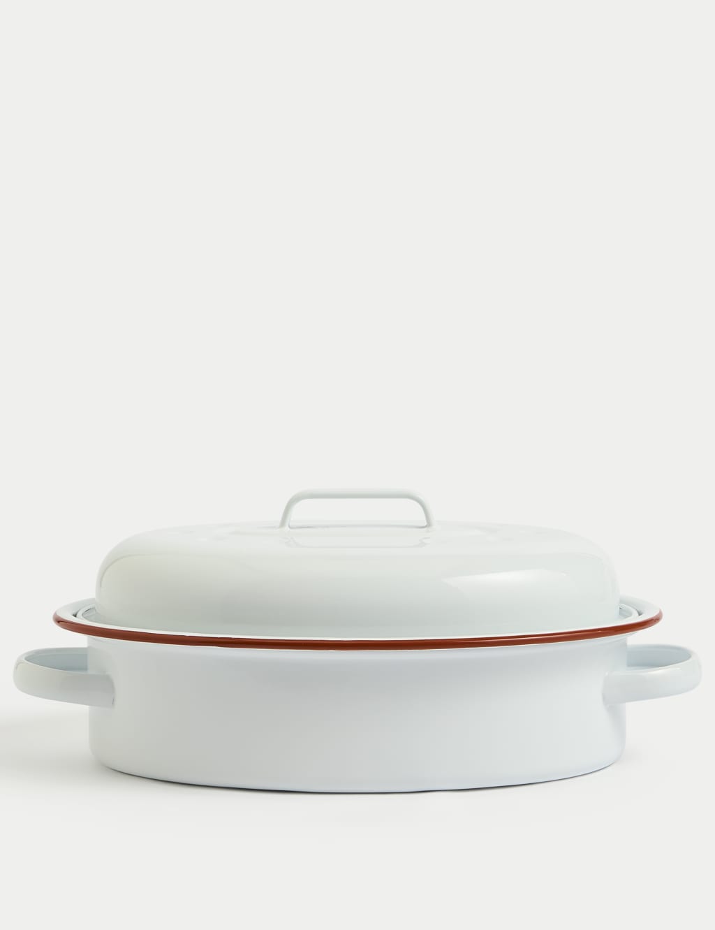 Oval Enamel Roaster with Lid
