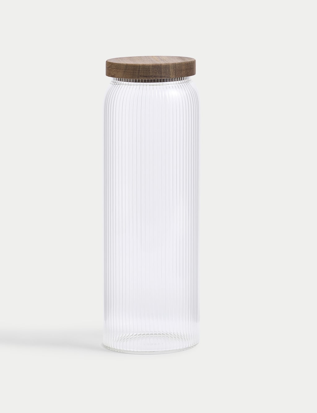 Extra Large Ribbed Glass Storage Jar