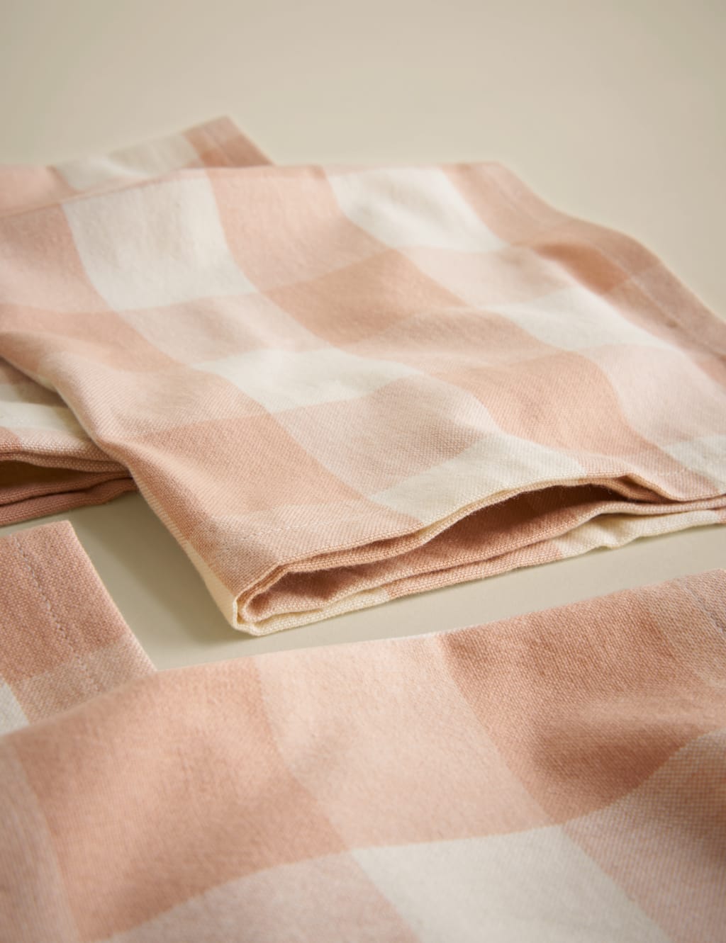 Set of 4 Pure Cotton Gingham Napkins