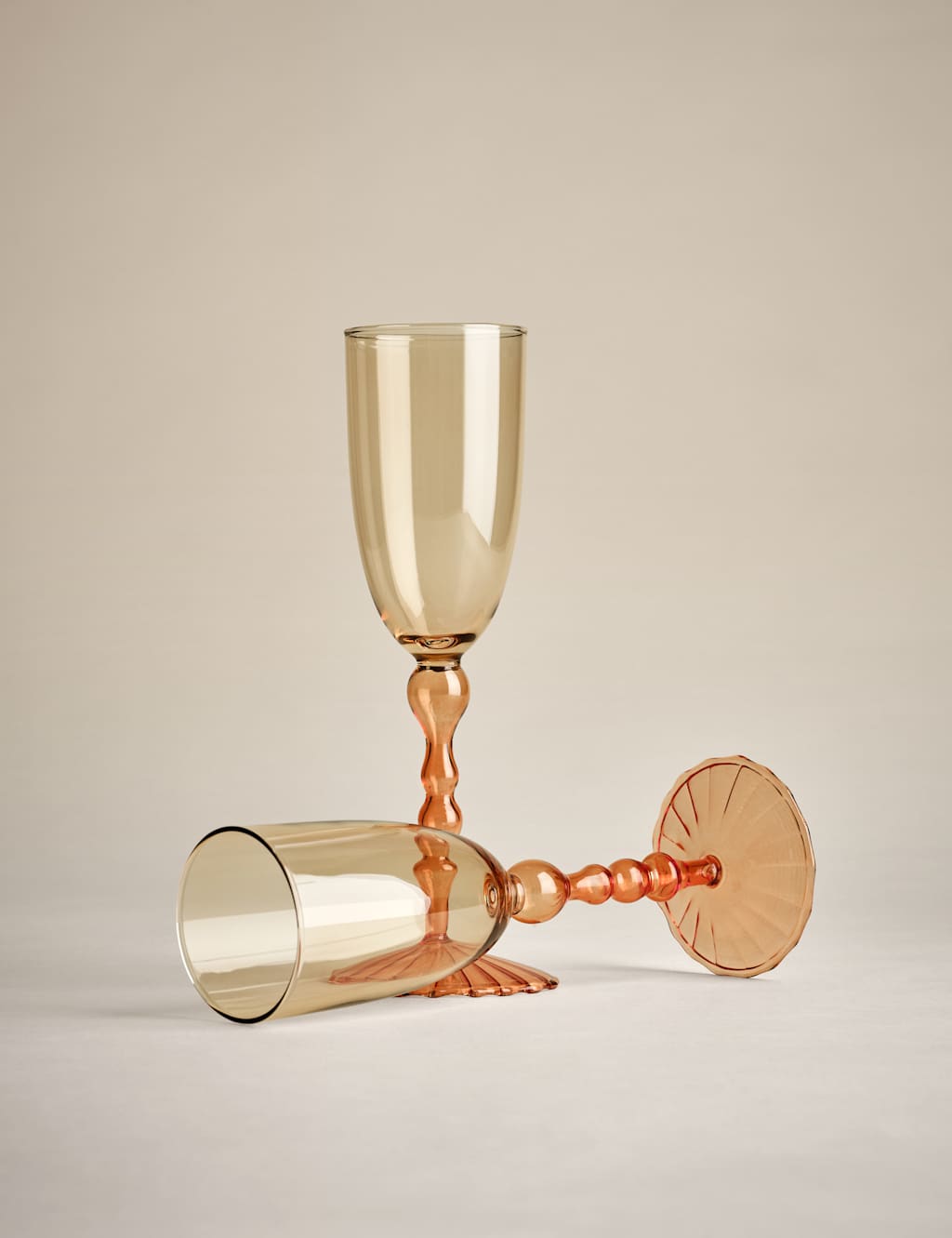 Set of 2 Deco Champagne Flutes