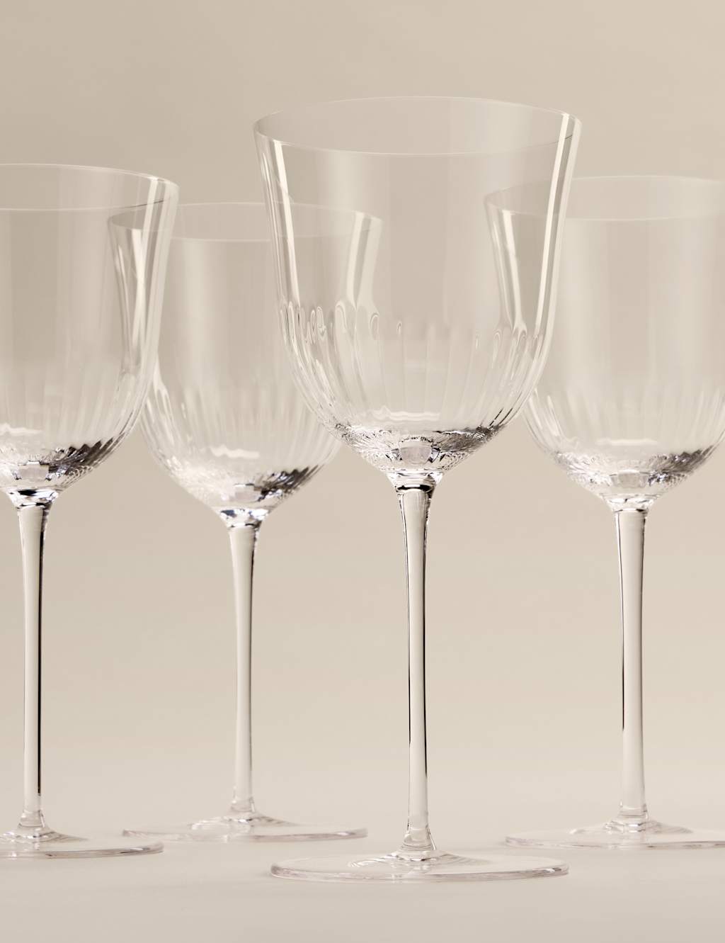 M&S Set of 4 Delphine Wine Glasses - Clear