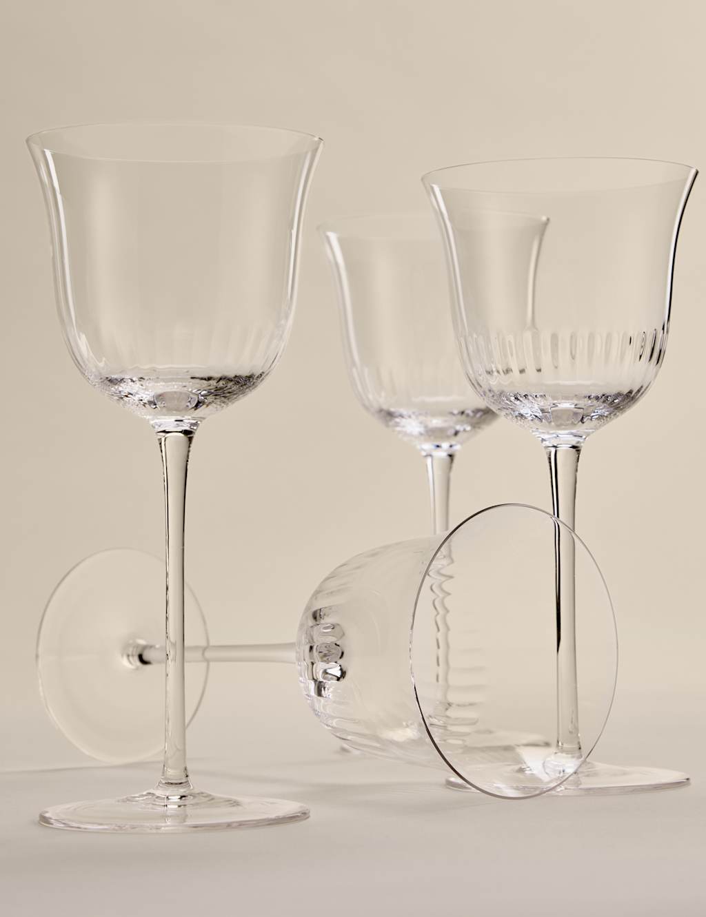 M&S Set of 4 Delphine White Wine Glasses - Clear