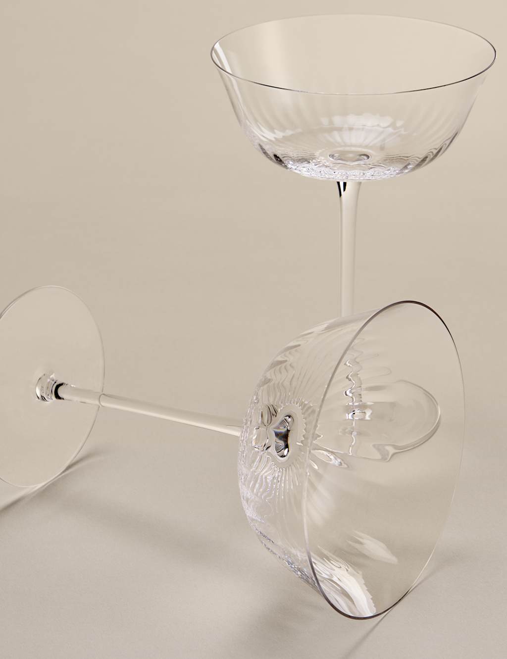 M&S Set of 2 Delphine Coupes - Clear
