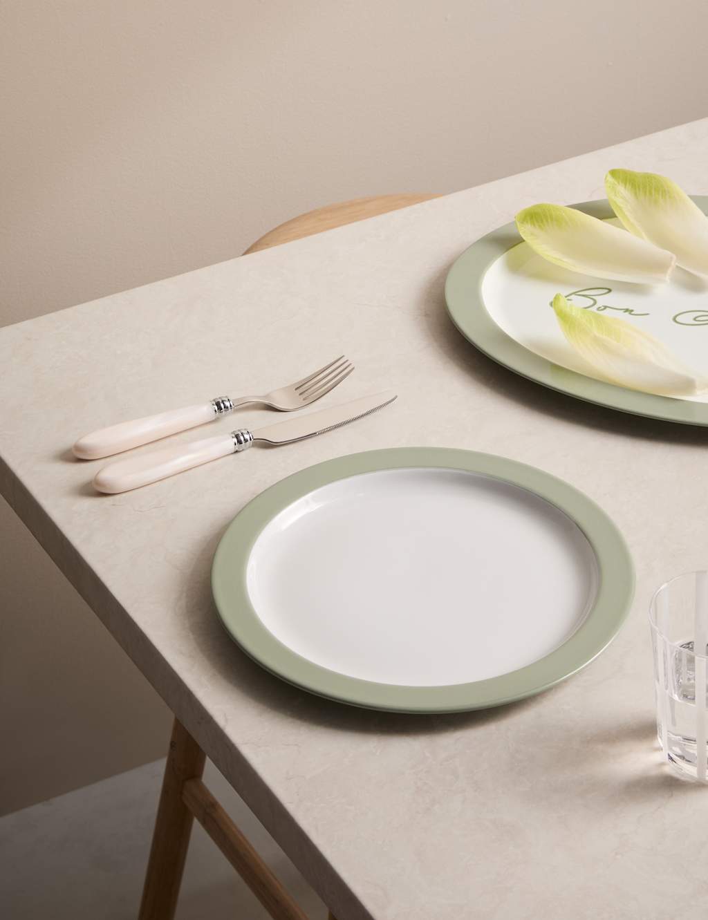 M&S X Kelly Hoppen Contrast Dinner Plate - Green Mix