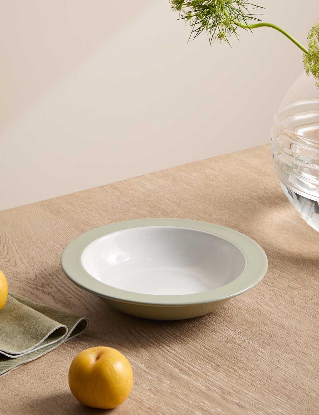 M&S X Kelly Hoppen Contrast Pasta Bowl - Green Mix