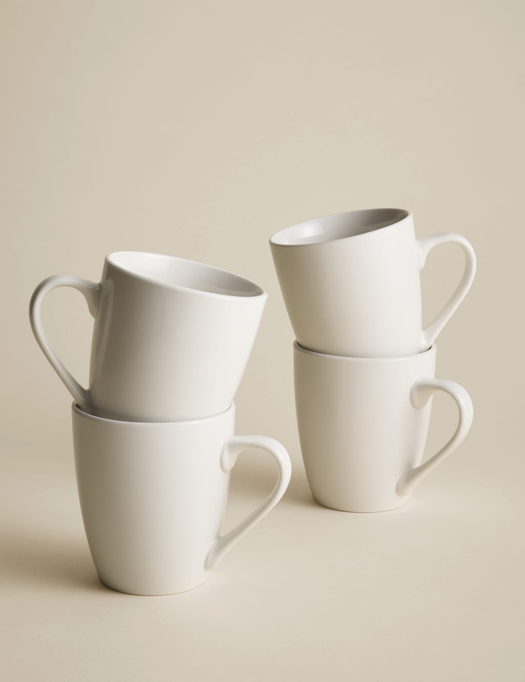 M&S 4 Pack Everyday Mugs - White