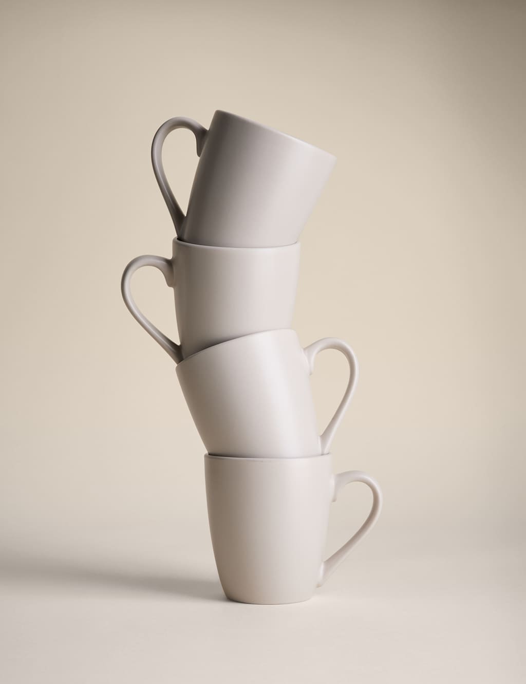 M&S Set of Four Everyday Mugs - Natural