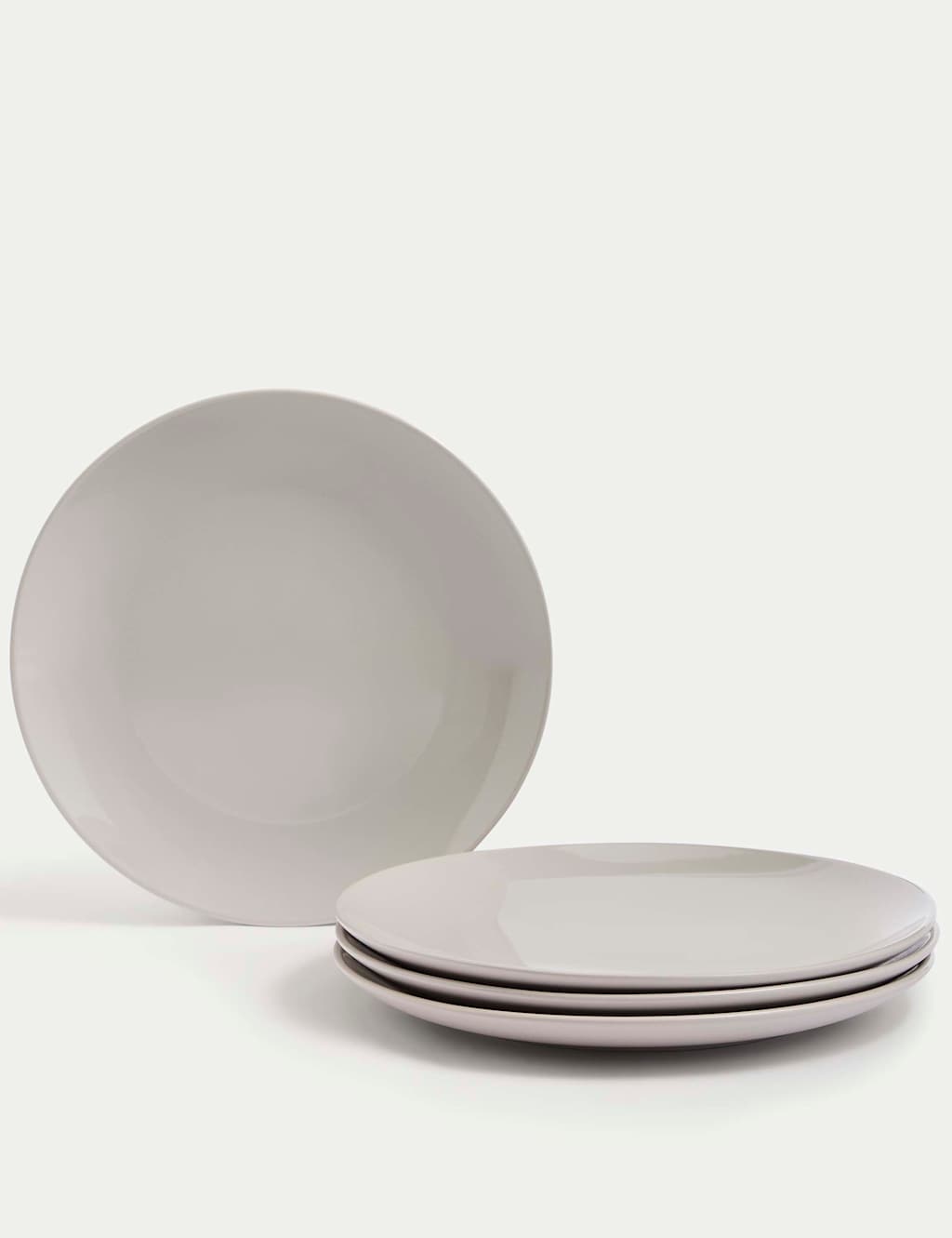 M&S Set of 4 Stoneware Dinner Plates - Natural