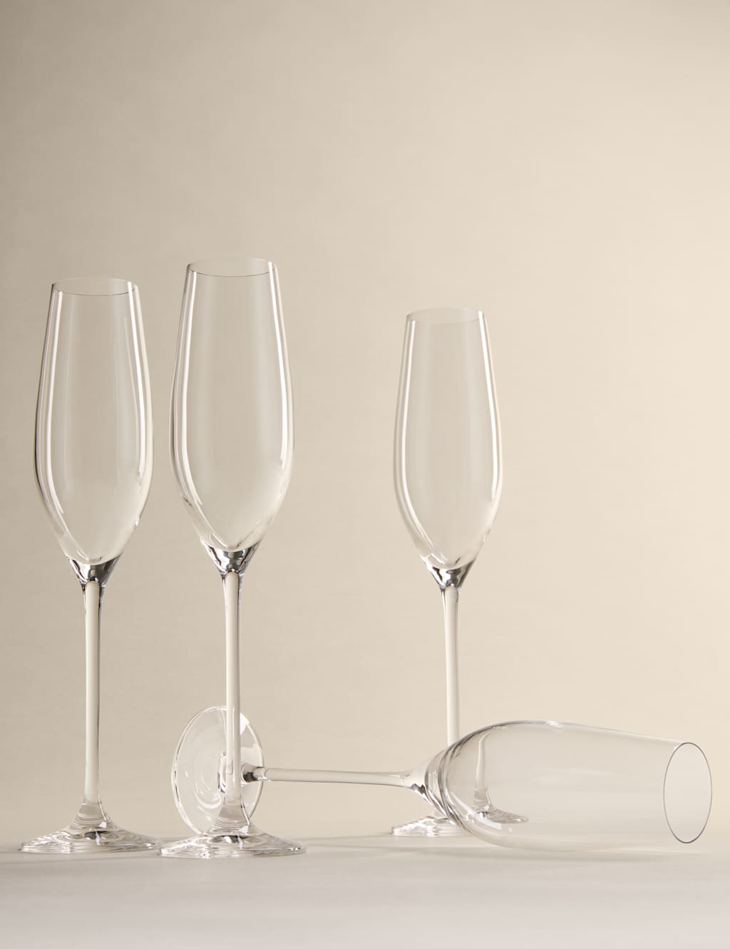 M&S Set of 4 Maxim Champagne Flutes - Clear