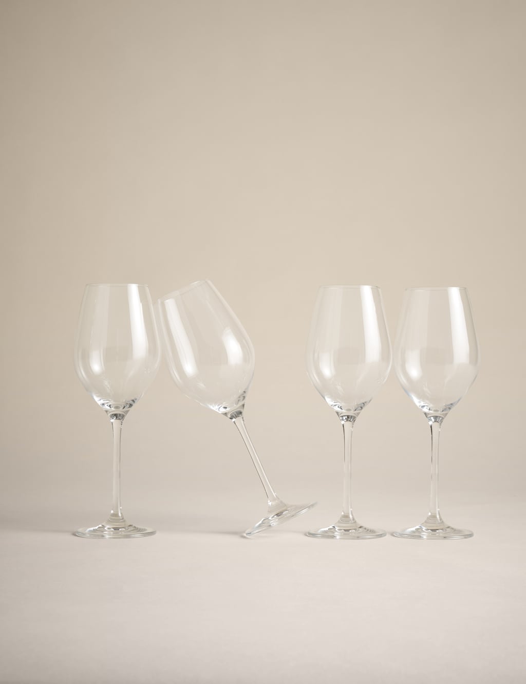 M&S Set of 4 Maxim White Wine Glasses - Clear