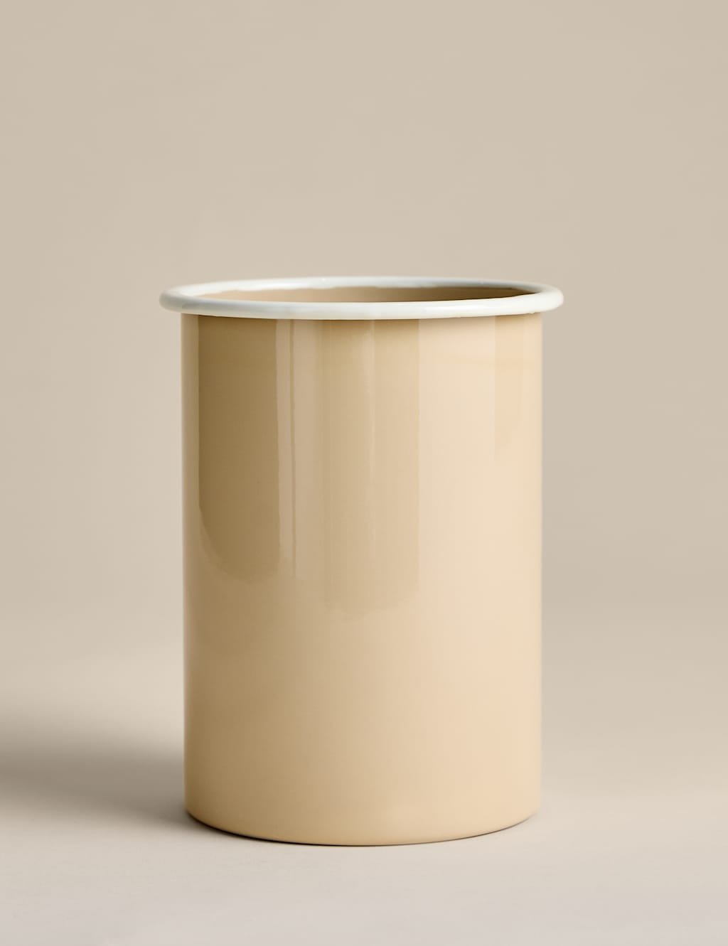 M&S Enamel Utensil Pot - Natural