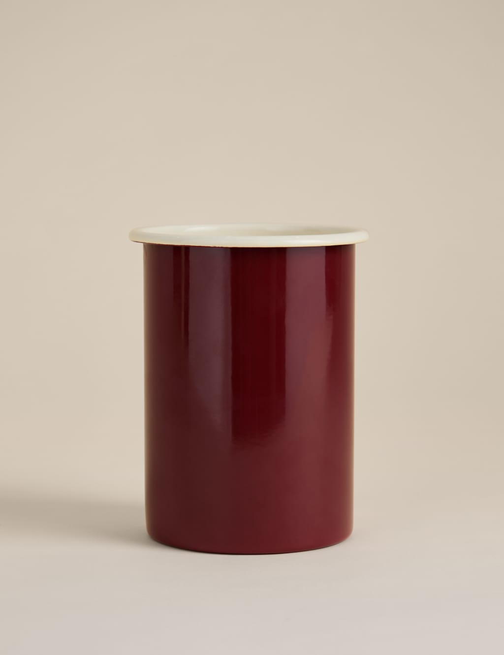 M&S Enamel Utensil Pot Oxblood