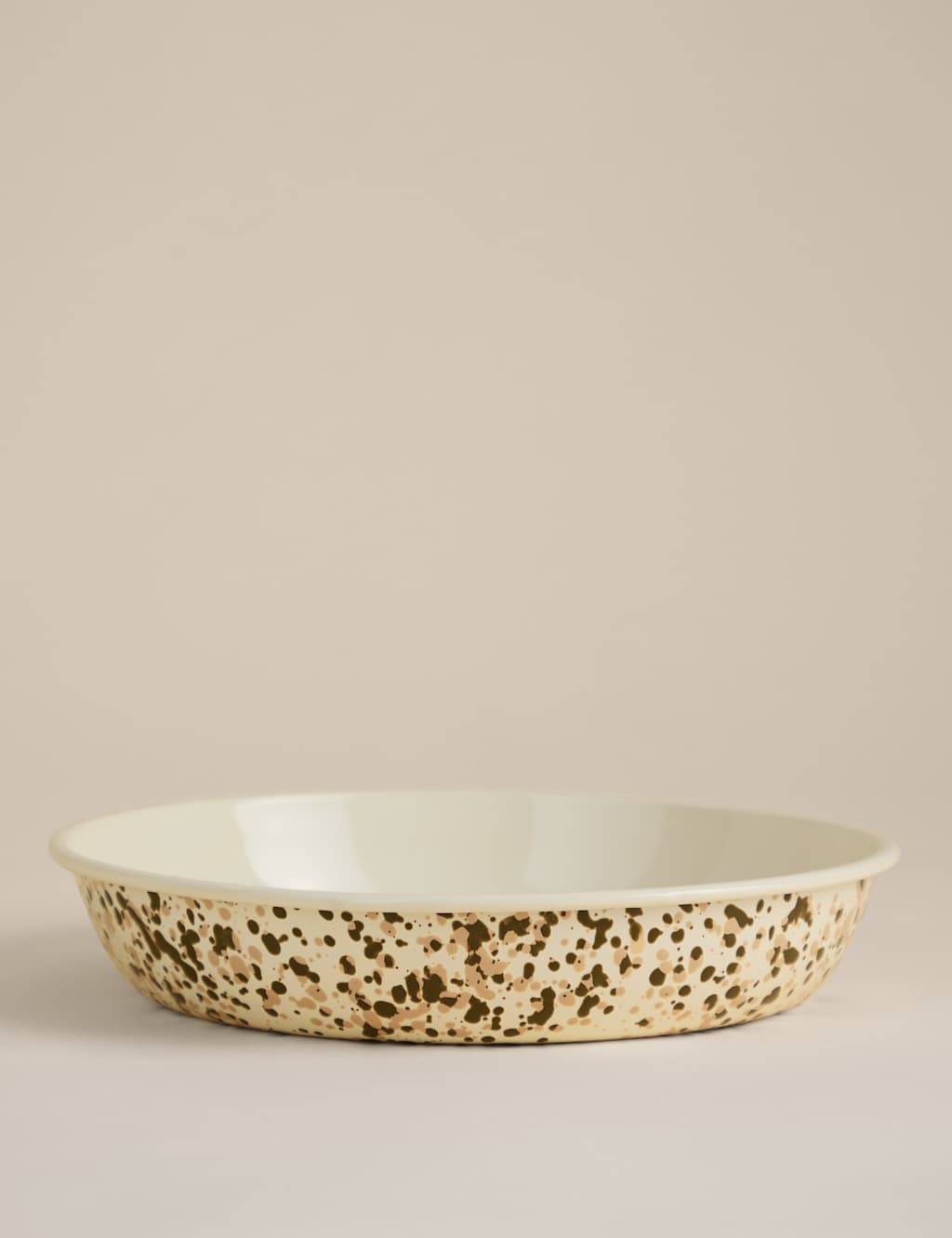 M&S Enamel Splatter Low Mixing Bowl Natural Mix