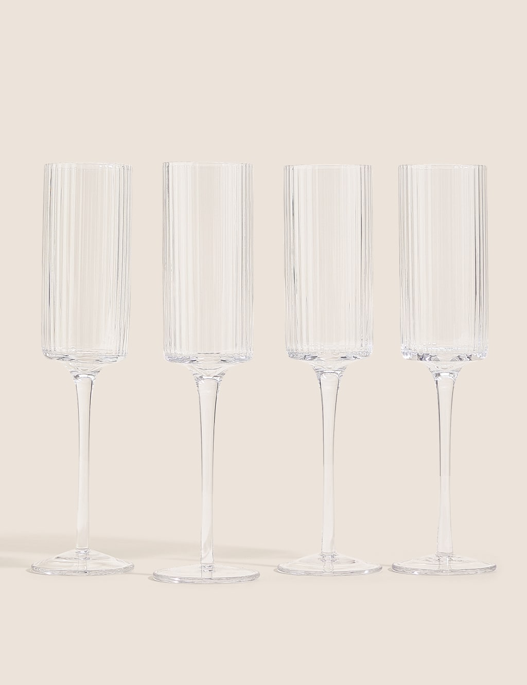 Set of 4 Handmade Celine Champagne Flutes