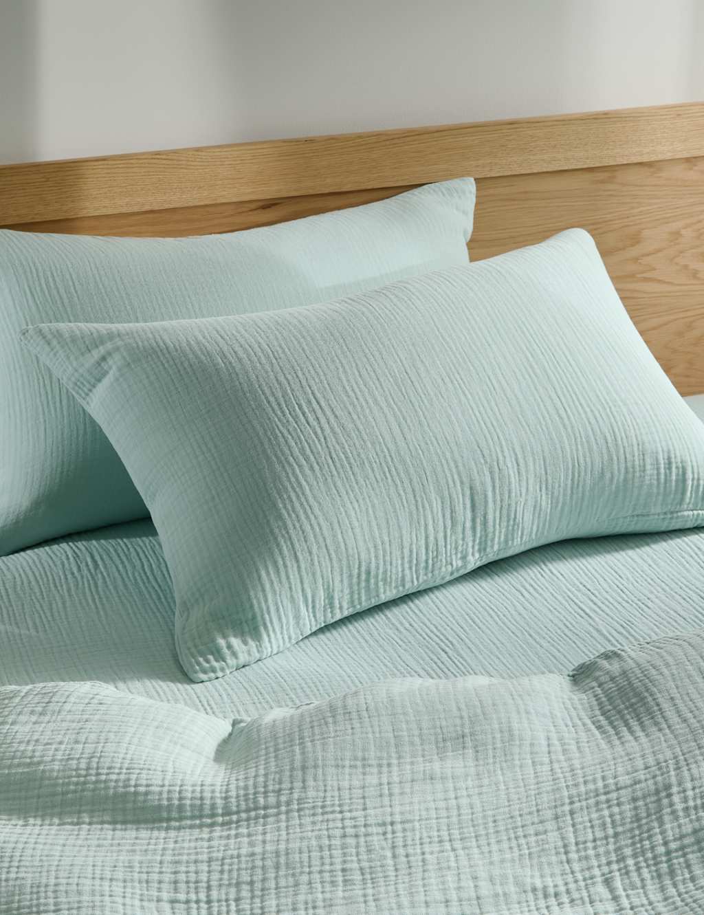 2pk Pure Cotton Muslin Pillowcases